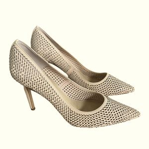 Vince Camuto Beige Studded Heels